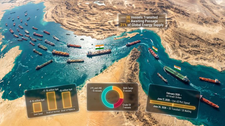 India-bound ships Strait of Hormuz Iran tensions map