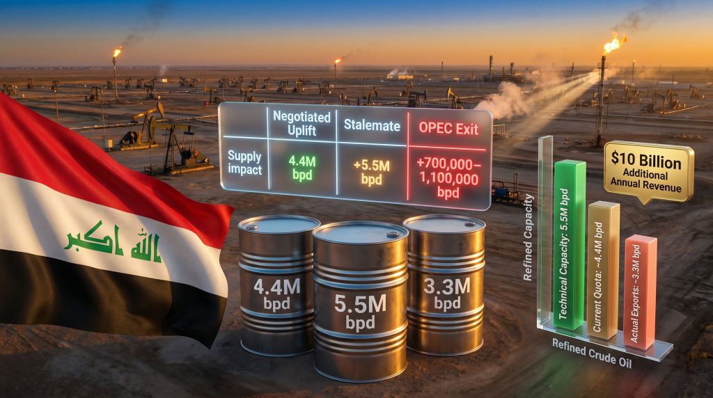 Iraq OPEC quota increase oil output infographic