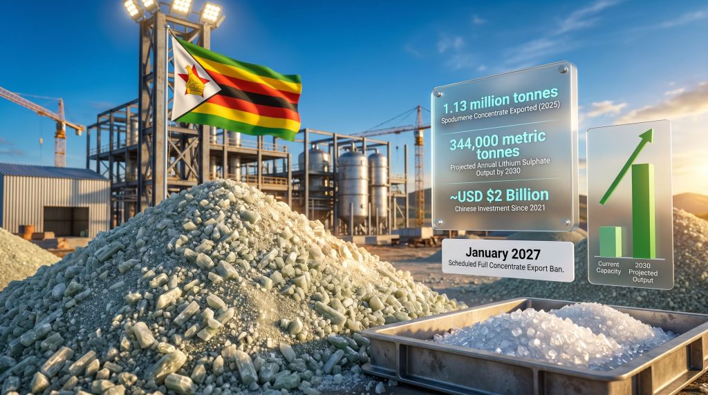 Zimbabwe lithium miners processing plant construction delay