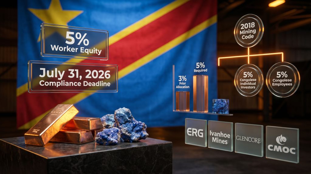 Congo miners 5% worker equity rule infographic