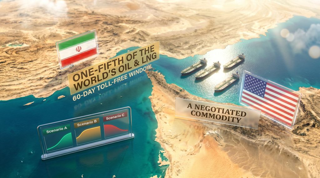 Strait of Hormuz reopening oil tanker map
