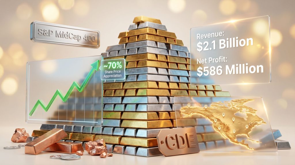 Coeur Mining S&P 400 inclusion growth graphic