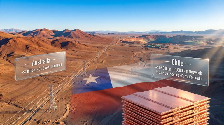 BHP Chile power transmission line sale graphic