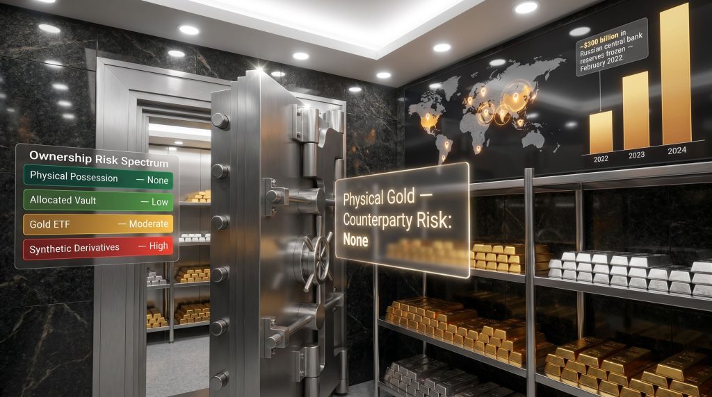 does physical gold have counterparty risk none