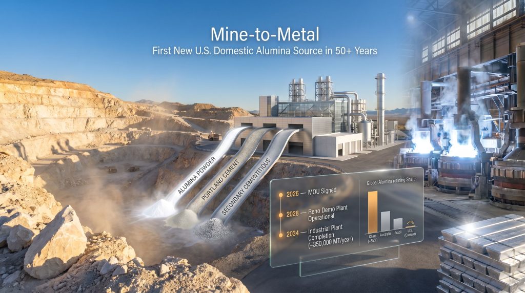 Brimstone Century Aluminum mine to metal aluminum supply chain infographic