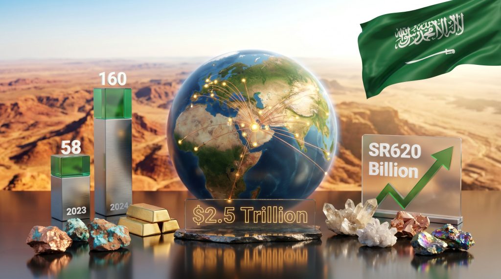 Saudi Arabia global mining sector growth infographic