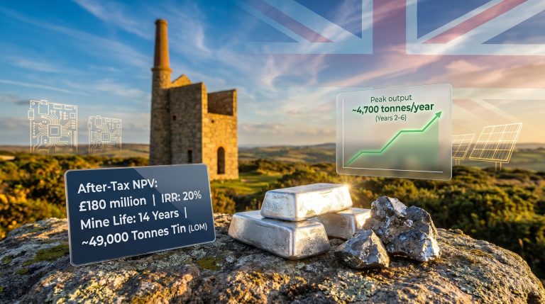 South Crofty Cornish tin project growth infographic