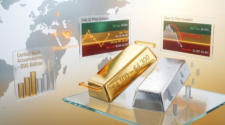 gold and silver selloff how low will prices go charts