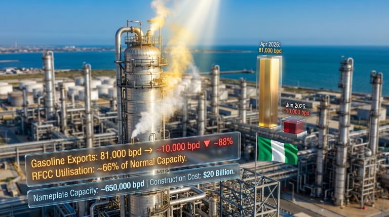 Dangote Refinery gasoline unit technical failure infographic
