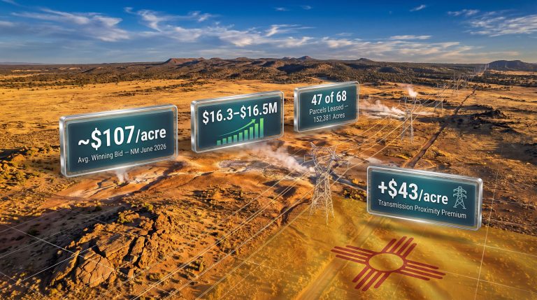 New Mexico Geothermal Lease Sale Sets BLM Record