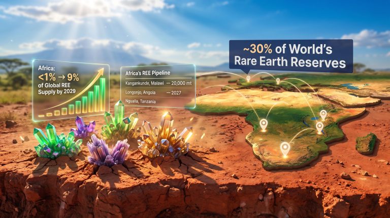 Africa rare earths supply comeback infographic map