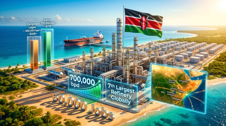 Dangote-backed Lamu refinery jobs infographic illustration