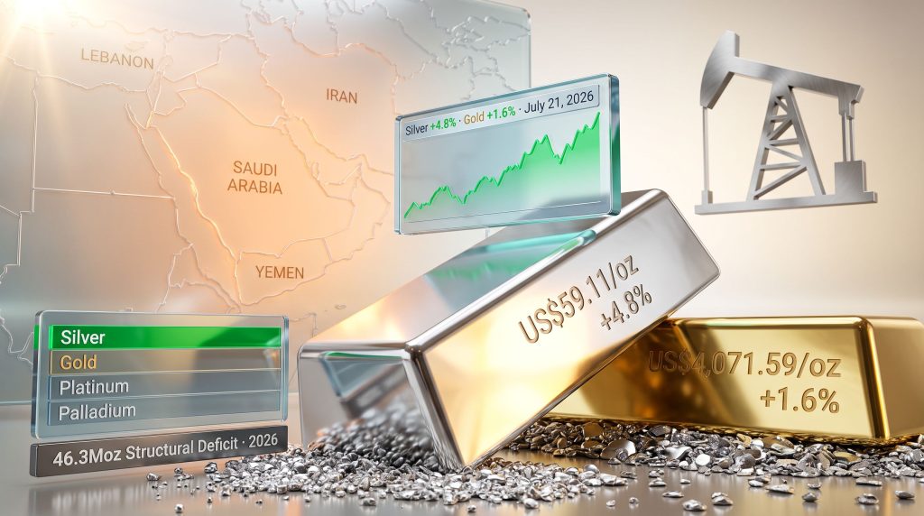 silver and gold climb on Middle East mediation hopes chart