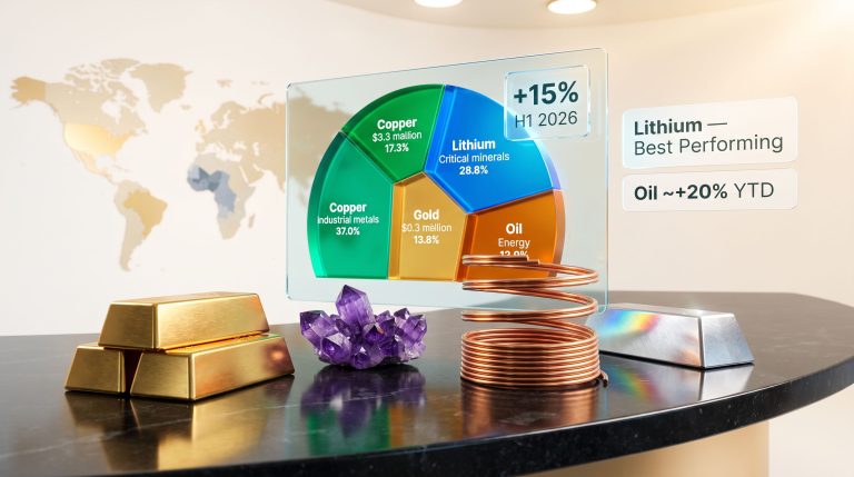 Resource investing strategy in precious metals and industrial commodities chart