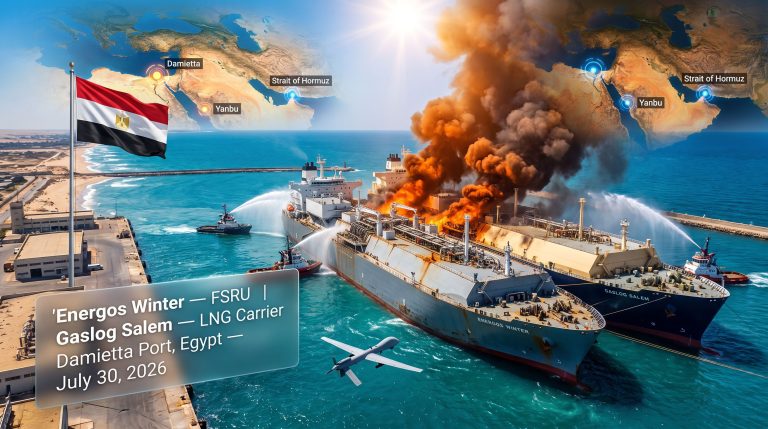 Drone Attack on Ships at Egypt's Damietta Port 2026