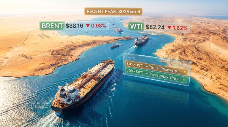 Oil Prices Ease as Strait of Hormuz Traffic Recovers
