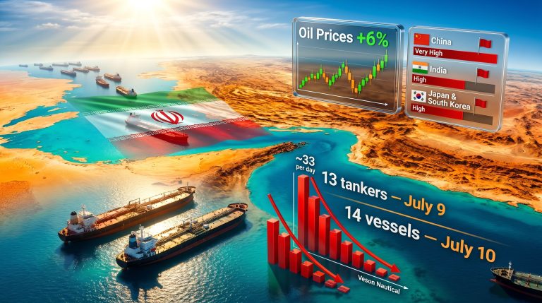 Strait of Hormuz tanker transit plunge infographic