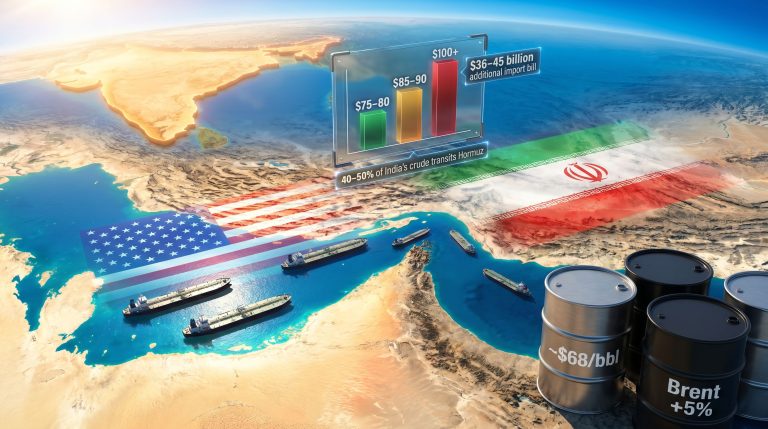 US-Iran tensions and India crude import costs map