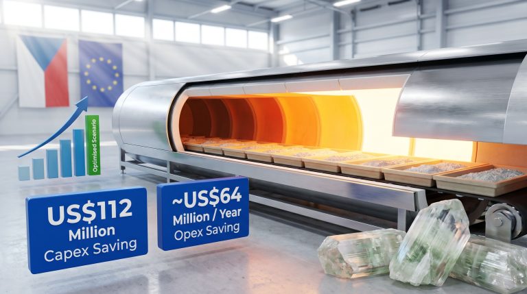 Cinovec tunnel kiln capex savings infographic