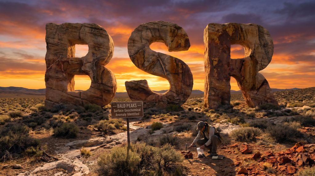 Bison Resources Ltd-BSR-BSR geochemical anomaly in desert landscape