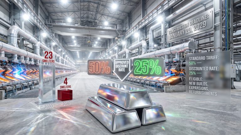 US aluminum tariff discount for firms building plants in the US infographic
