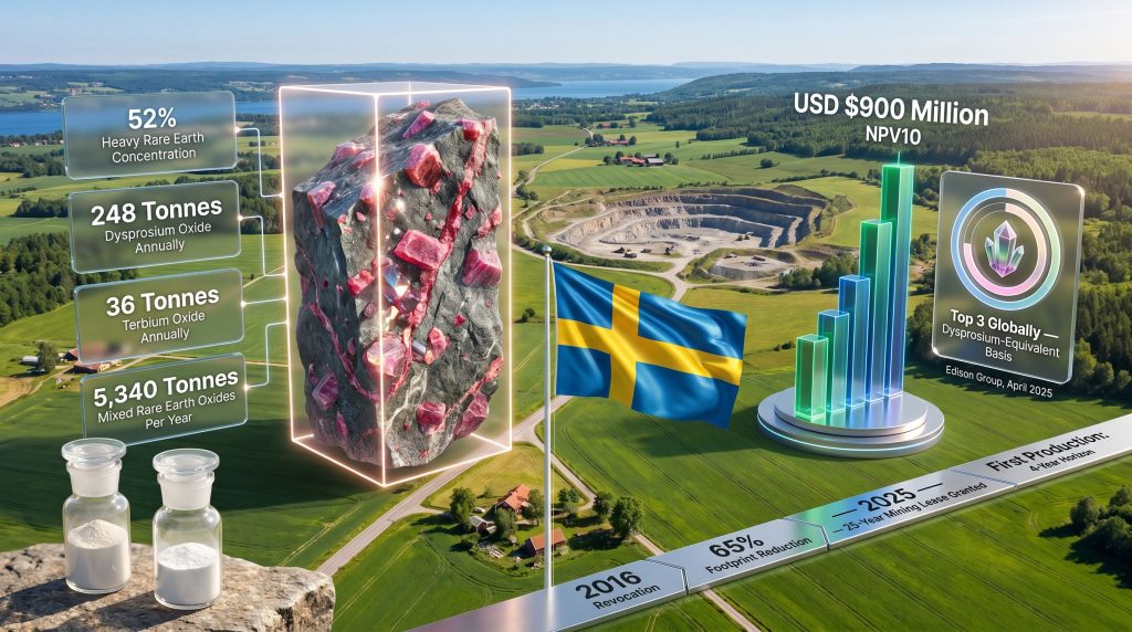 Norra Karr mining lease Sweden infographic