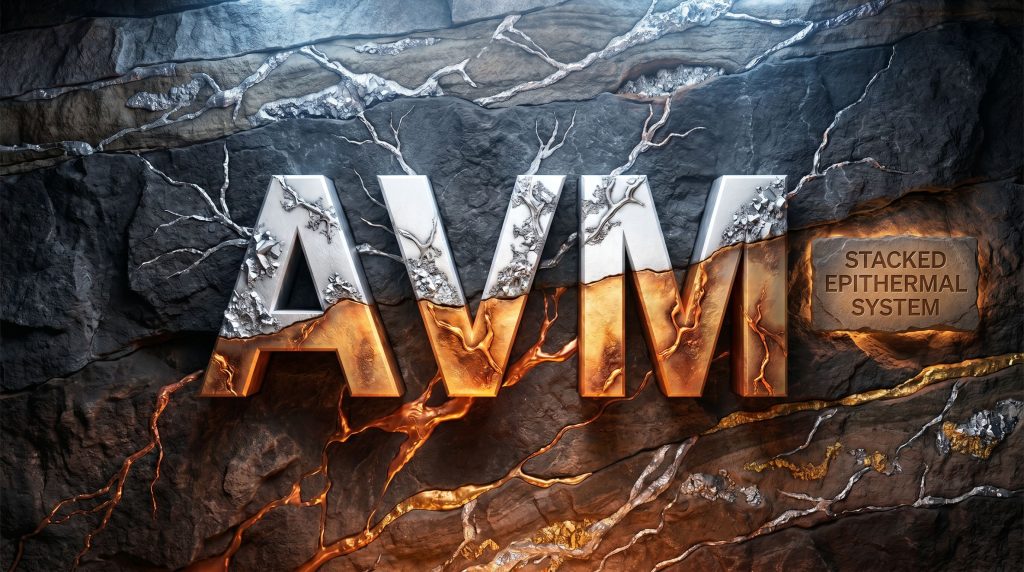 Advance Metals Ltd-AVM-AVM stacked epithermal system rock graphic