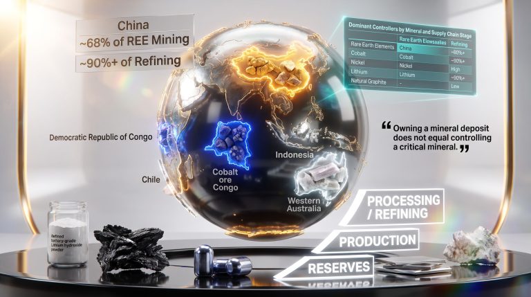 who controls critical minerals global supply map