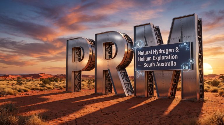 Prominence Energy Ltd-PRM-Natural Hydrogen & Helium Exploration South Australia sign