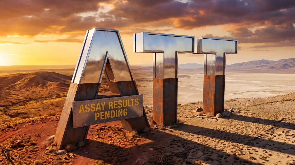 Altitude Minerals Ltd-ATT-Assay results pending at sunset landscape