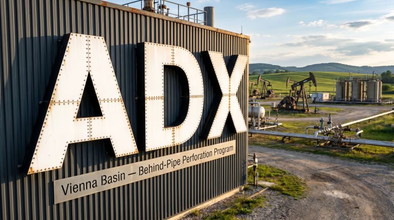 ADX Energy Ltd-ADX-ADX oilfield facility with pumpjacks and pipes
