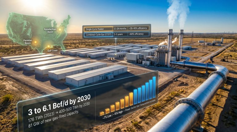 natural gas demand from data centers growth