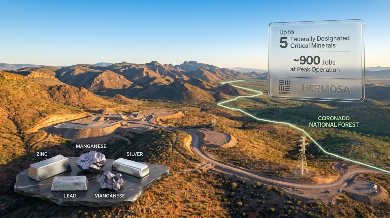 South32 Hermosa project Arizona environmental approval site overview