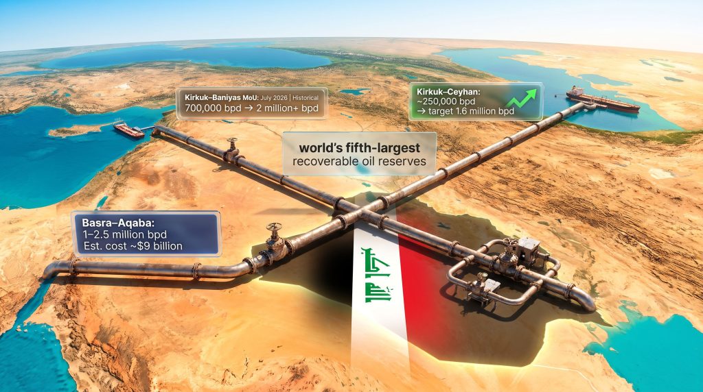 Iraq Oil Export Pipelines to Turkey and Syria Routes