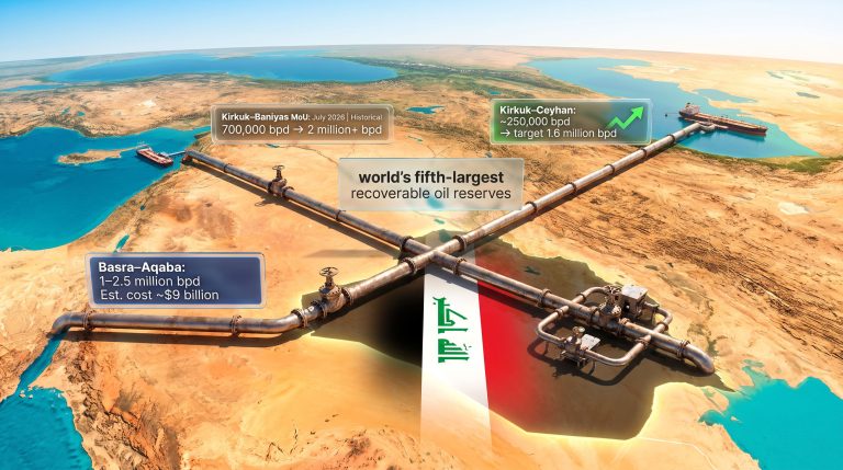 Iraq Oil Export Pipelines to Turkey and Syria Routes