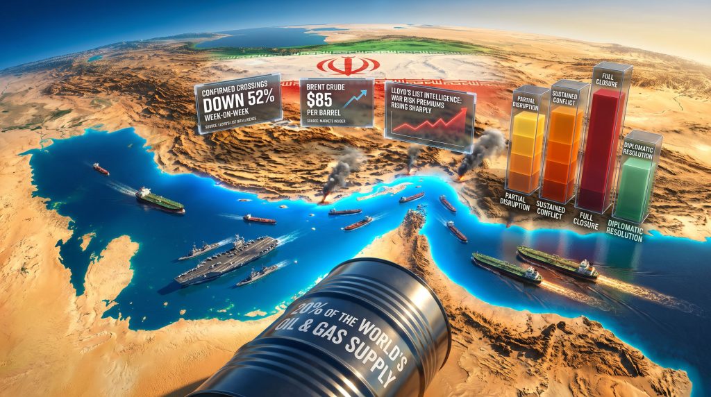 U.S. strikes against Iran and Strait of Hormuz attacks map