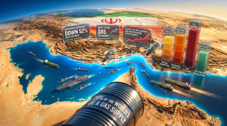U.S. strikes against Iran and Strait of Hormuz attacks map