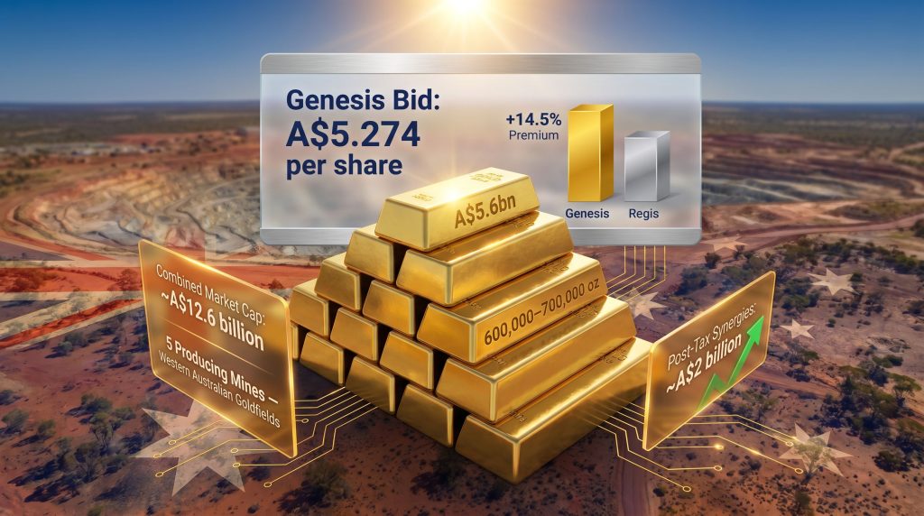 Genesis bid for Vault Minerals gold merger graphic