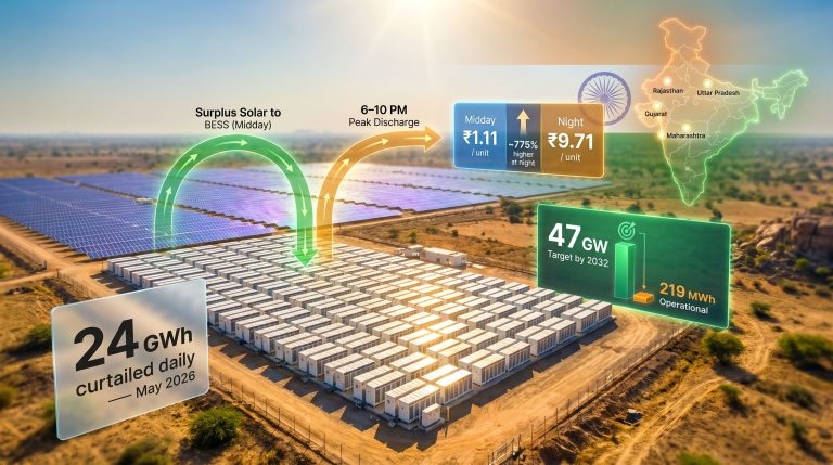 grid-scale battery storage in India infographic