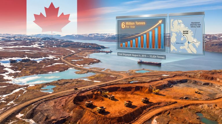 Baffinland Mary River iron ore shipments infographic map