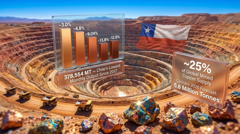 Chile copper output falls sharply across top miners infographic
