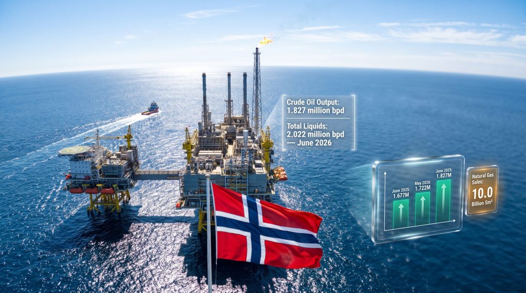 Norway oil output beats forecasts offshore platform