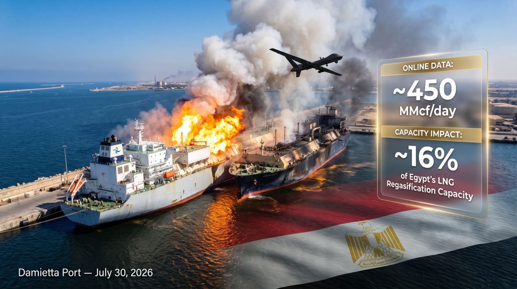 Egypt Drone Attack on Gas Vessels at Damietta Port