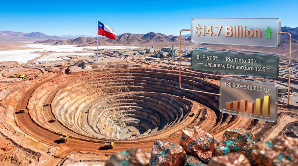 BHP Escondida copper expansion in Chile mine