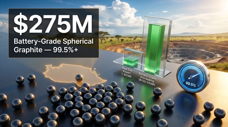 Mohammed Dewji battery-grade graphite investment Tanzania infographic