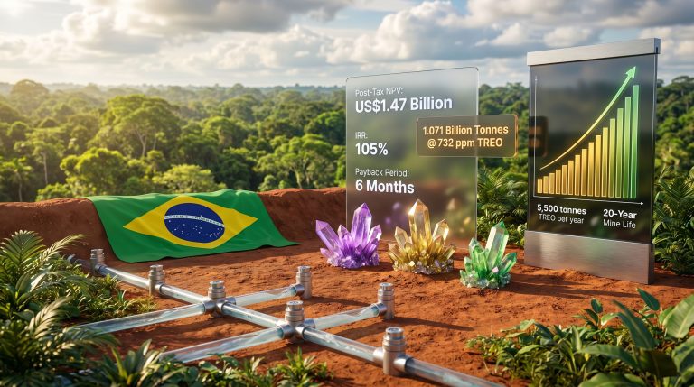 Brazilian Critical Minerals Ema rare earth project infographic
