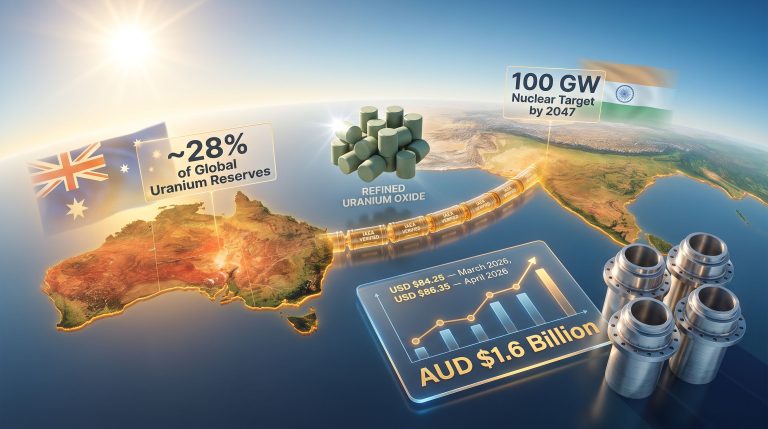 Australian uranium exports to India growth infographic