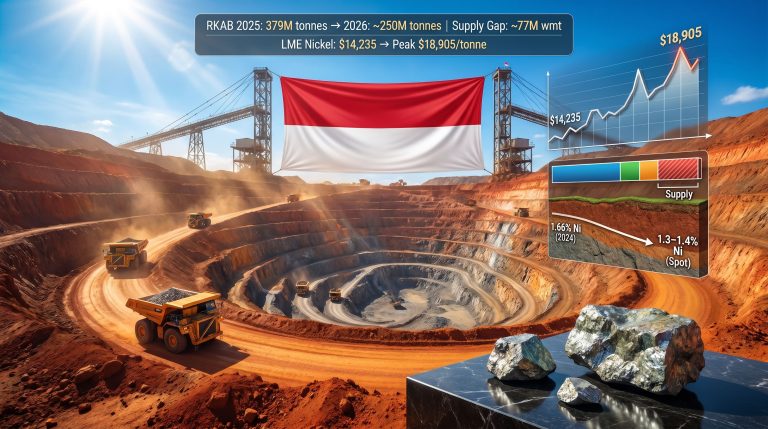 nickel market and Indonesia ore quotas infographic