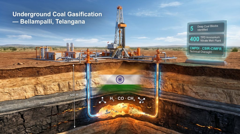 SCCL coal gasification pilot project diagram