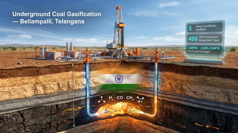 SCCL coal gasification pilot project diagram